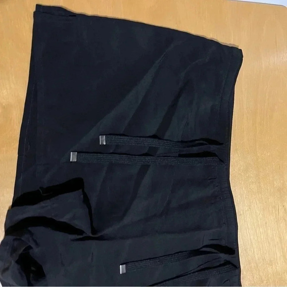 David Lerner Womens 100% Silk Drawstring Black Short Shorts Black Size Small - Picture 3 of 8